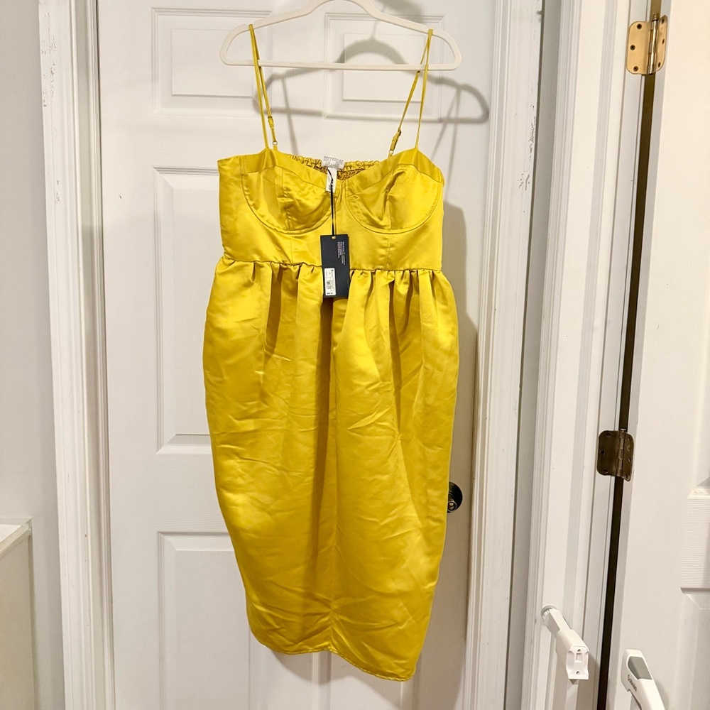 Target Future Collective Women's Sweetheart Bubble Satin Midi Dress